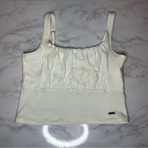 Hollister cream colored crop top